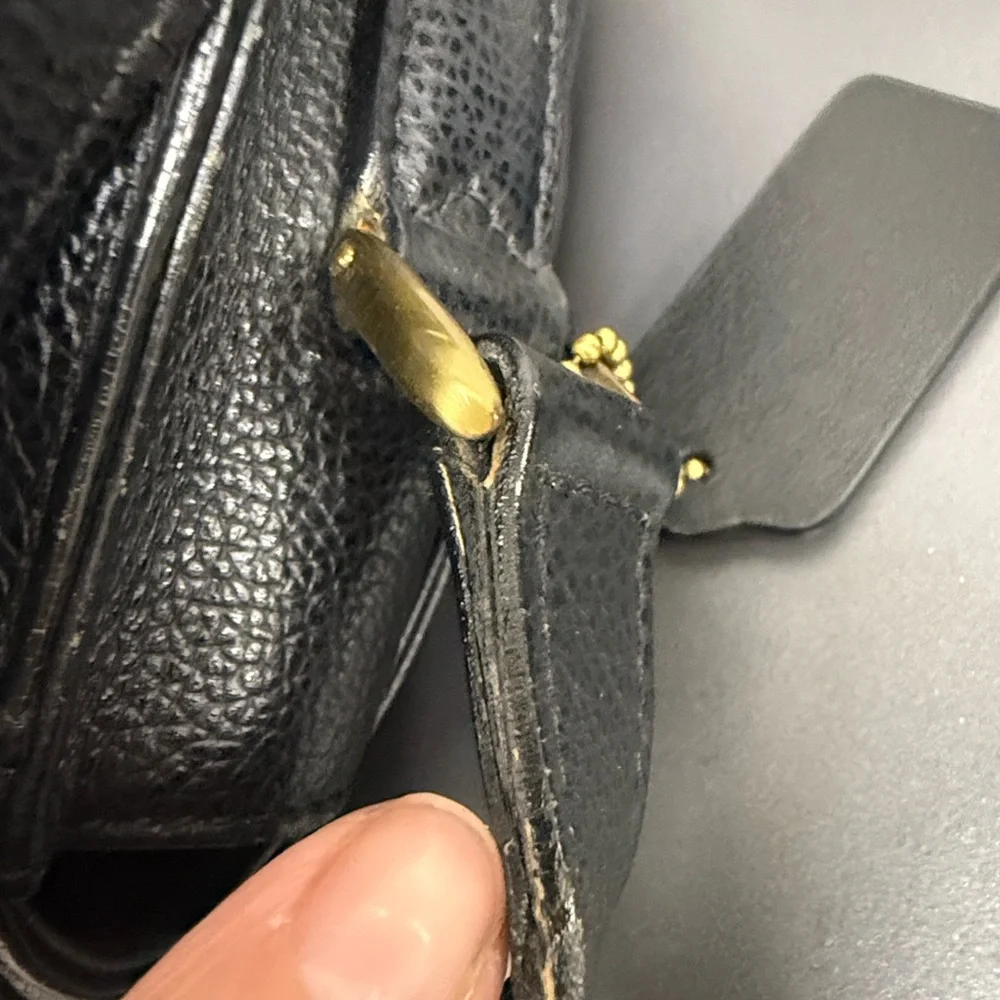 Coach Madison Carlyle Black Leather Crossbody Bag